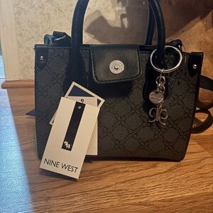 Nine West Black and Gray Satchel